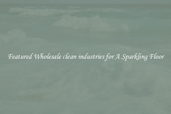 Featured Wholesale clean industries for A Sparkling Floor