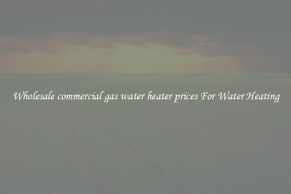 Wholesale commercial gas water heater prices For Water Heating