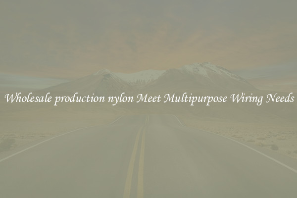 Wholesale production nylon Meet Multipurpose Wiring Needs