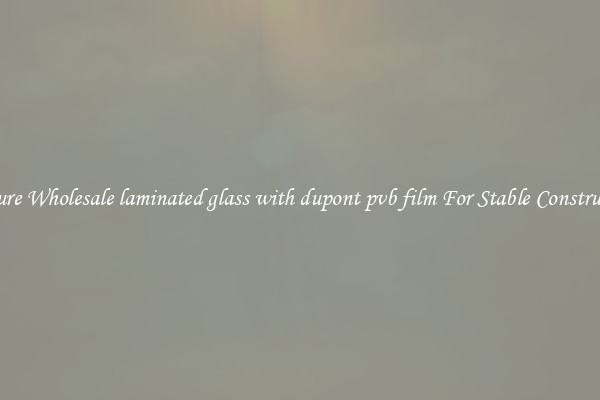Procure Wholesale laminated glass with dupont pvb film For Stable Construction