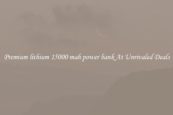Premium lithium 15000 mah power bank At Unrivaled Deals