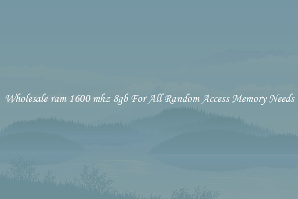 Wholesale ram 1600 mhz 8gb For All Random Access Memory Needs