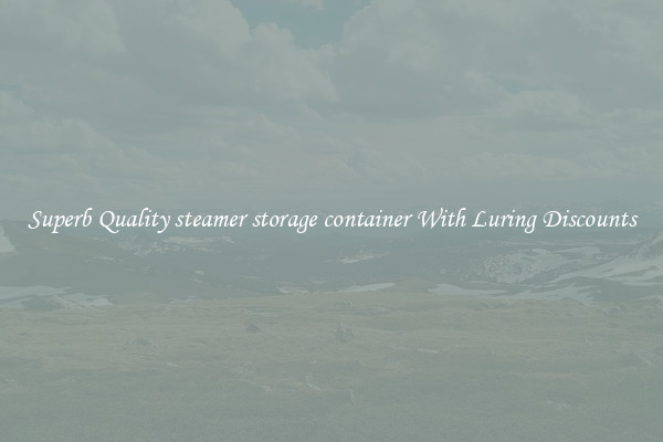 Superb Quality steamer storage container With Luring Discounts