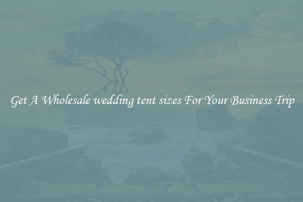 Get A Wholesale wedding tent sizes For Your Business Trip