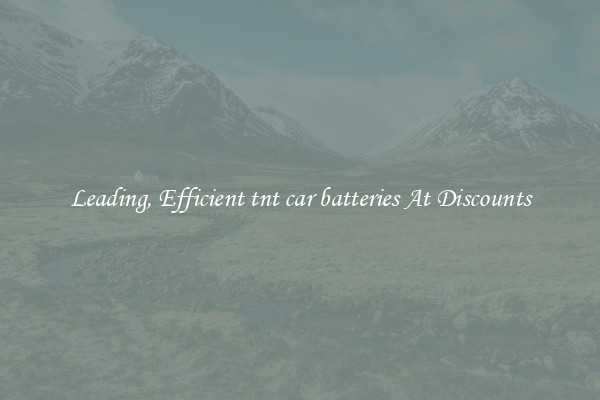 Leading, Efficient tnt car batteries At Discounts