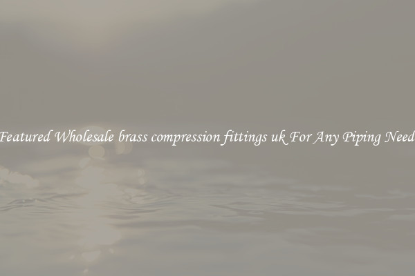 Featured Wholesale brass compression fittings uk For Any Piping Needs